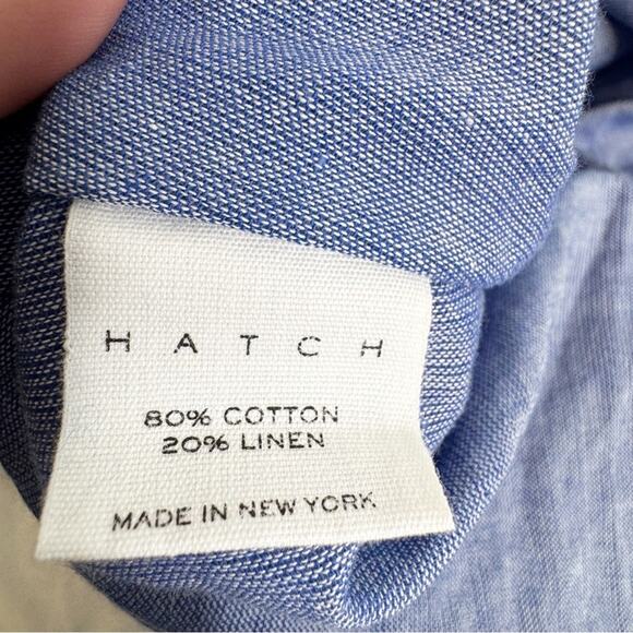 Hatch The Jules Dress Blue Plaid Chambray Maternity Dress OS NWT - Picture 12 of 14